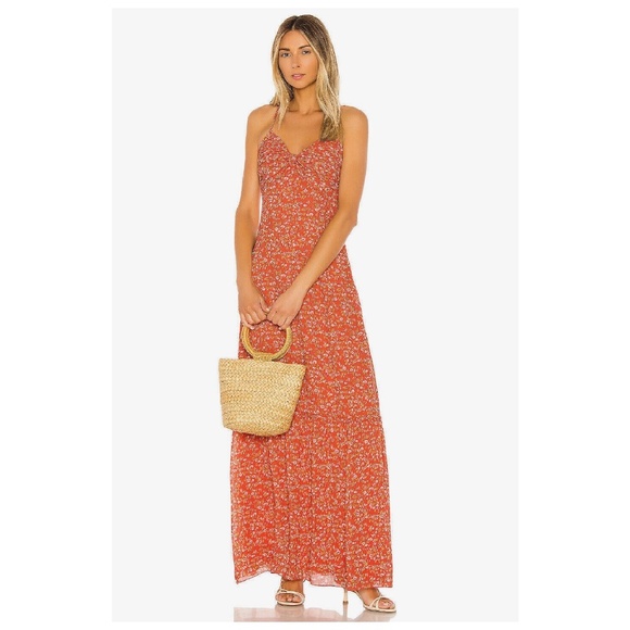 DIVINE HERITAGE / Revolve Sweet Virginia Ditsy Maxi Dress Floral RED - XS S or M - Picture 4 of 6